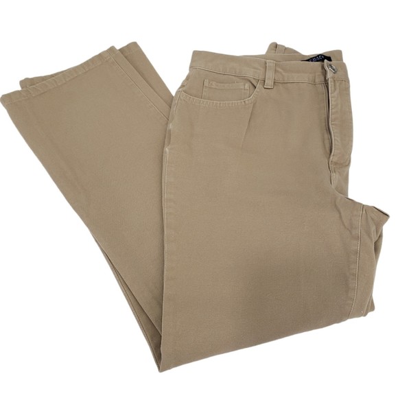 Chaps Pants - Chaps Women's Khaki (Tan) Pants, Size 12, 93 Cotton/7 Elastane (Stretchy)
